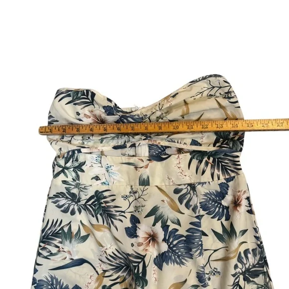 SHEIN Strapless Tropical Cutout Midi Dress Size M - Picture 6 of 8